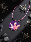 Tie Dye Boho Peace Sign Necklace, Pot Leaf Faux Leather Hippie Pendant, Festival Jewelry Gift for Her